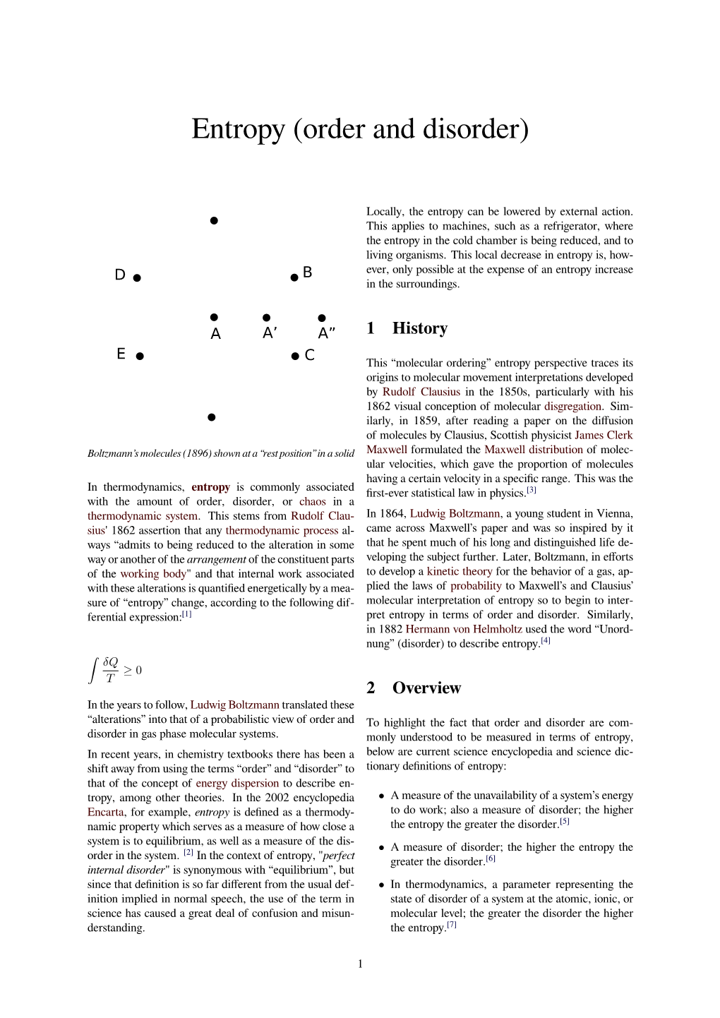 Entropy (Order and Disorder)