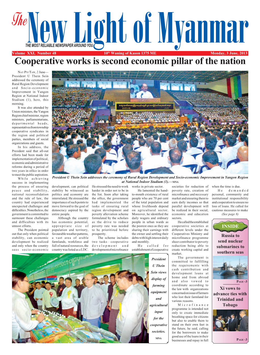 Cooperative Works Is Second Economic Pillar of the Nation