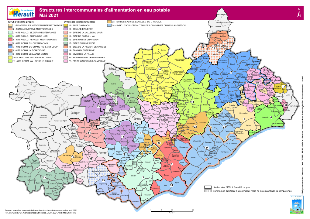 Structures Intercommunales D'alimentation En Eau Potable Mai 2021 Saint-Martial ±