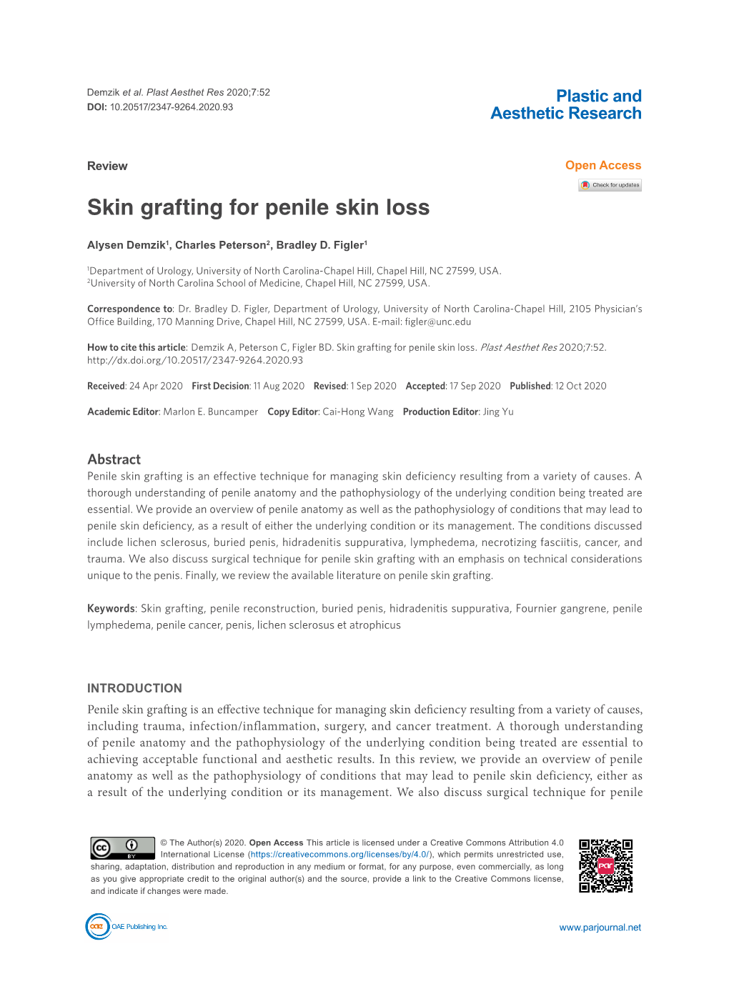 Skin Grafting for Penile Skin Loss