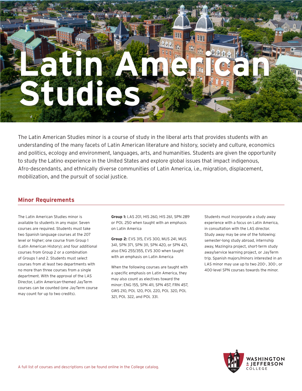 Latin American Studies Program Sheet