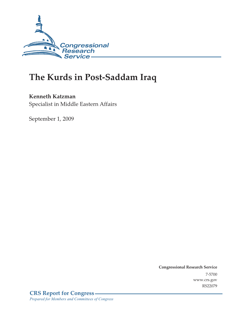 The Kurds in Post-Saddam Iraq