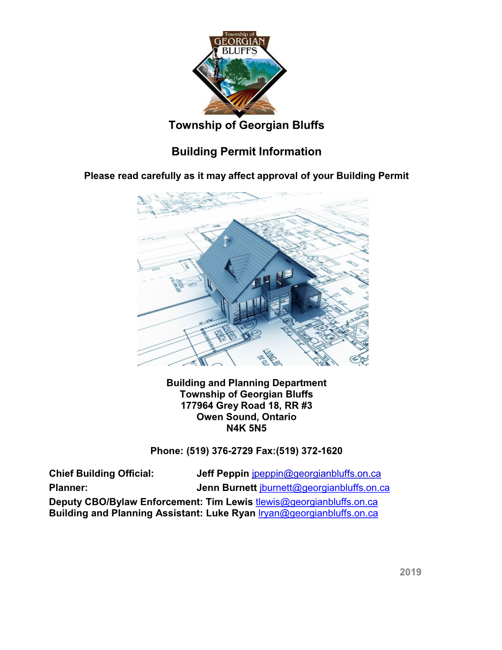 Township of Georgian Bluffs Building Permit Information