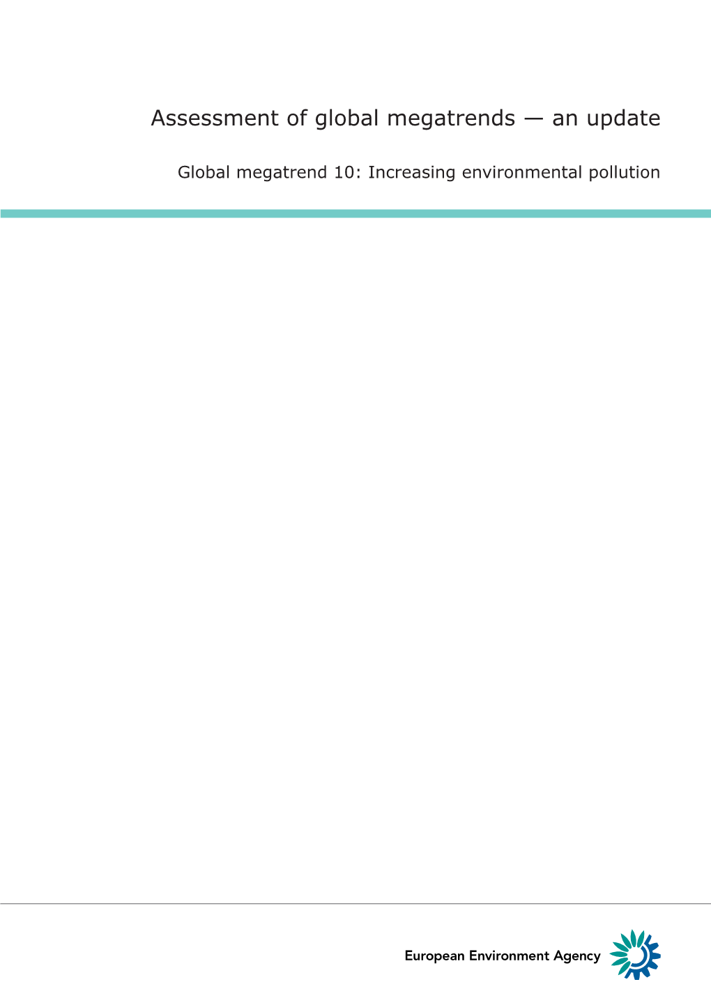 Assessment of Global Megatrends — an Update