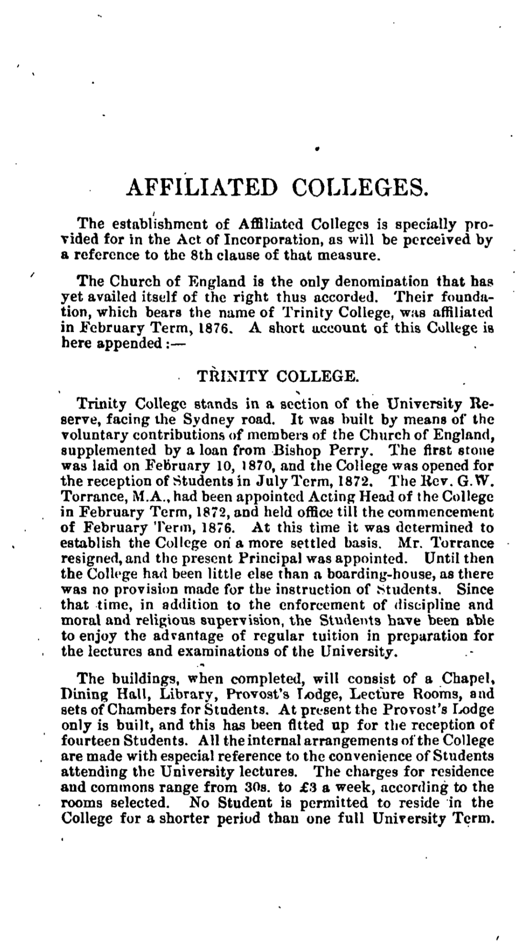 28 Affiliated Colleges - Trinity College