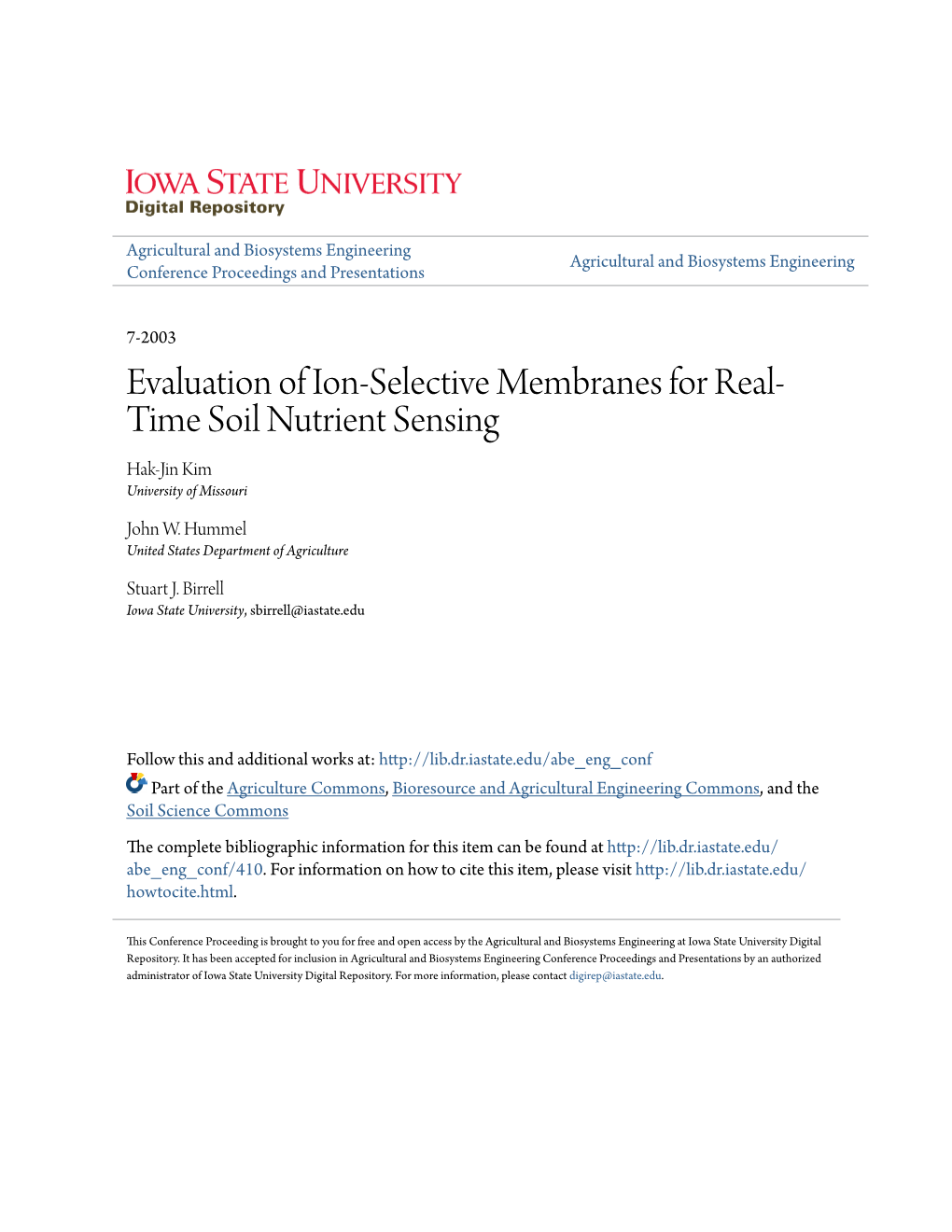 Evaluation of Ion-Selective Membranes for Real-Time Soil Nutrient Sensing