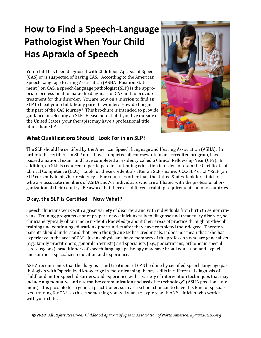 How to Find a Speech-Language Pathologist When Your Child Has Apraxia of Speech