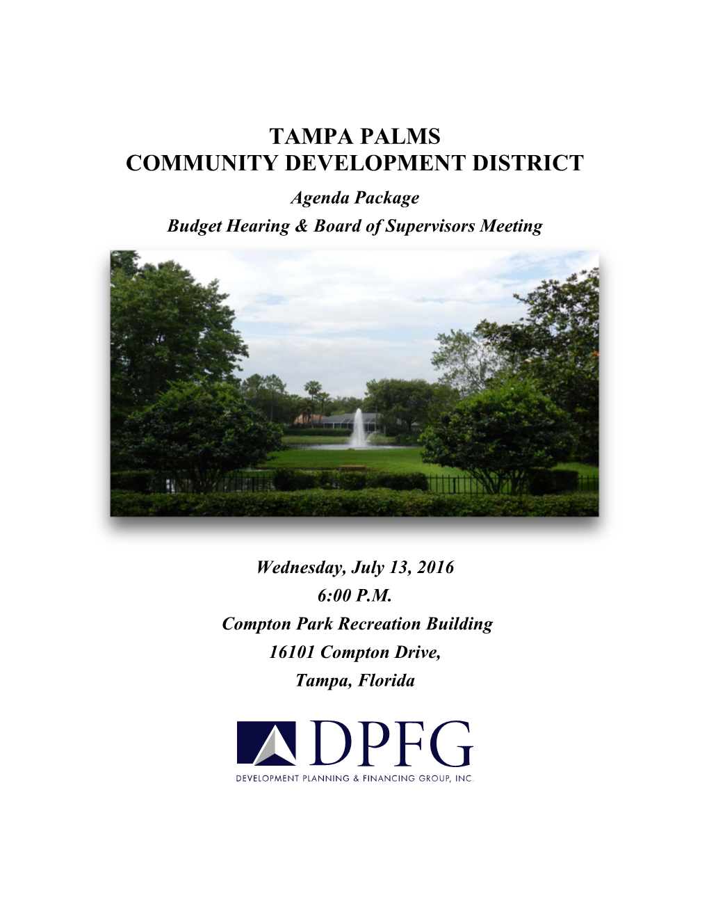 Tampa Palms Community Development District