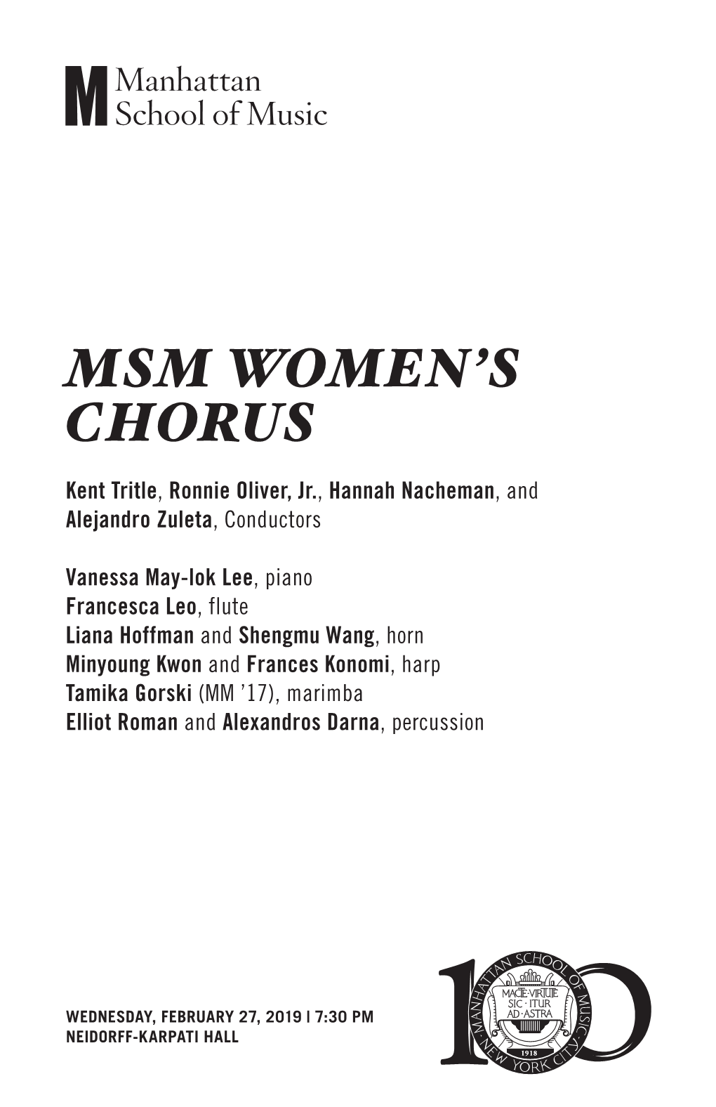 Msm Women's Chorus