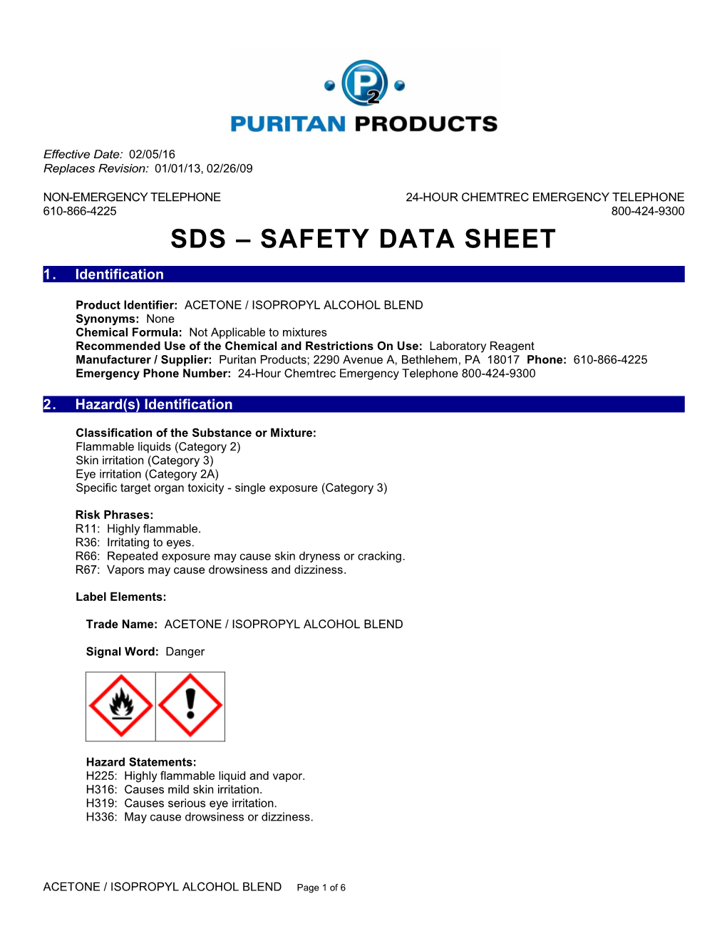 Sds – Safety Data Sheet