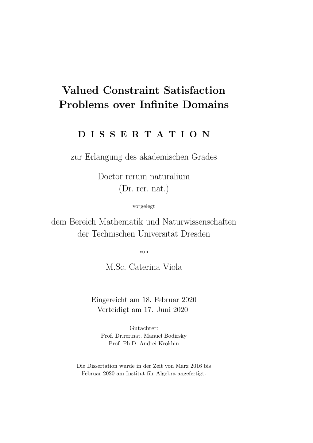 Valued Constraint Satisfaction Problems Over Infinite Domains