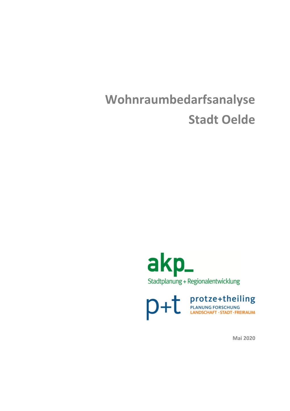 Wohnraumbedarfsanalyse Stadt Oelde