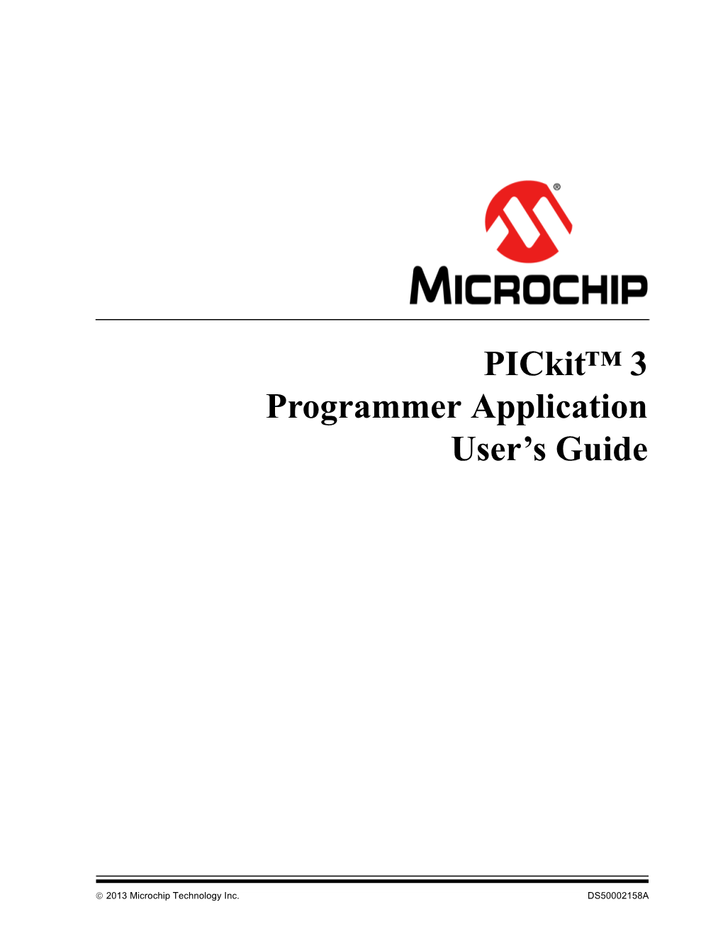 Pickit 3 Programmer Application User's Guide