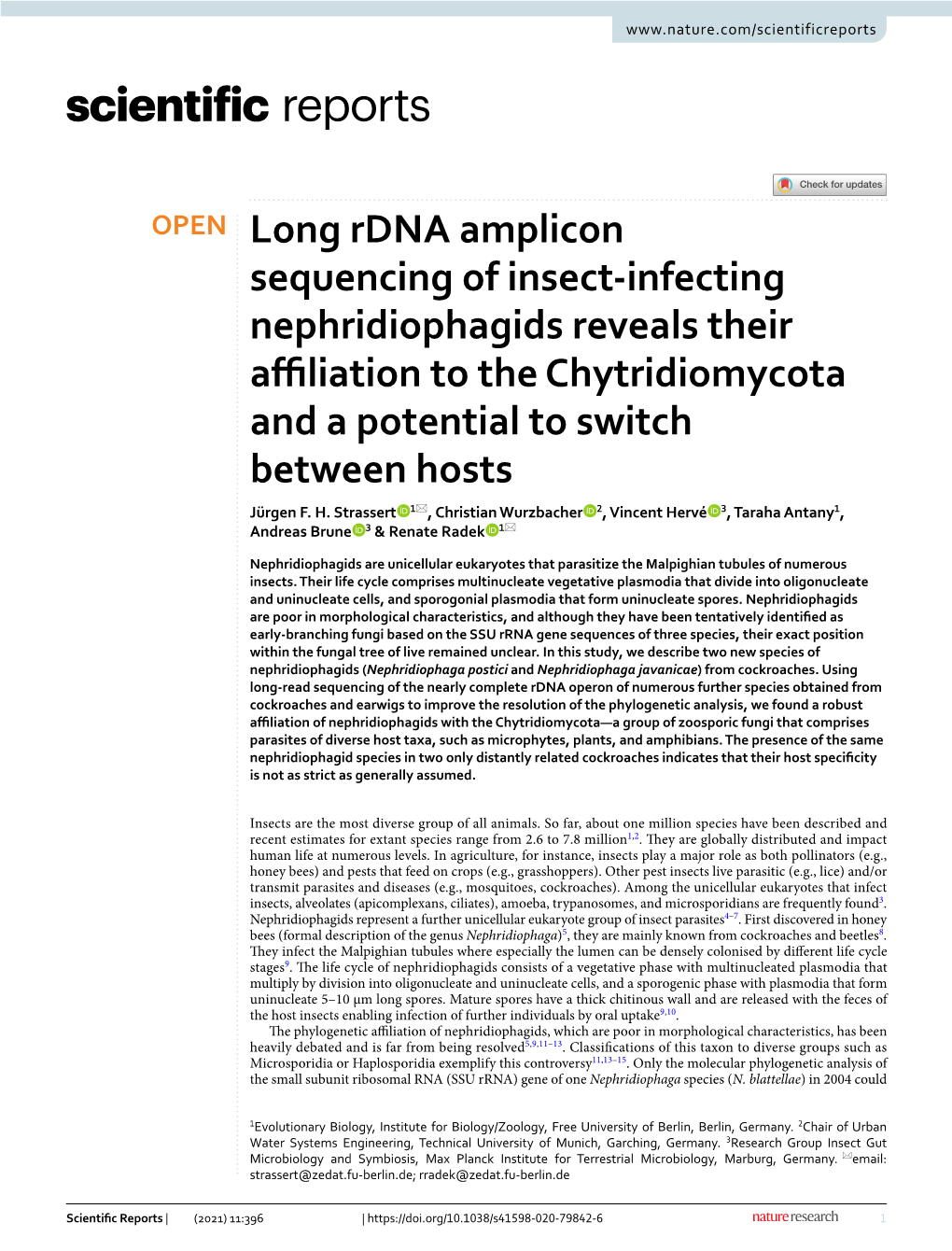 Long Rdna Amplicon Sequencing of Insect-Infecting Nephridiophagids