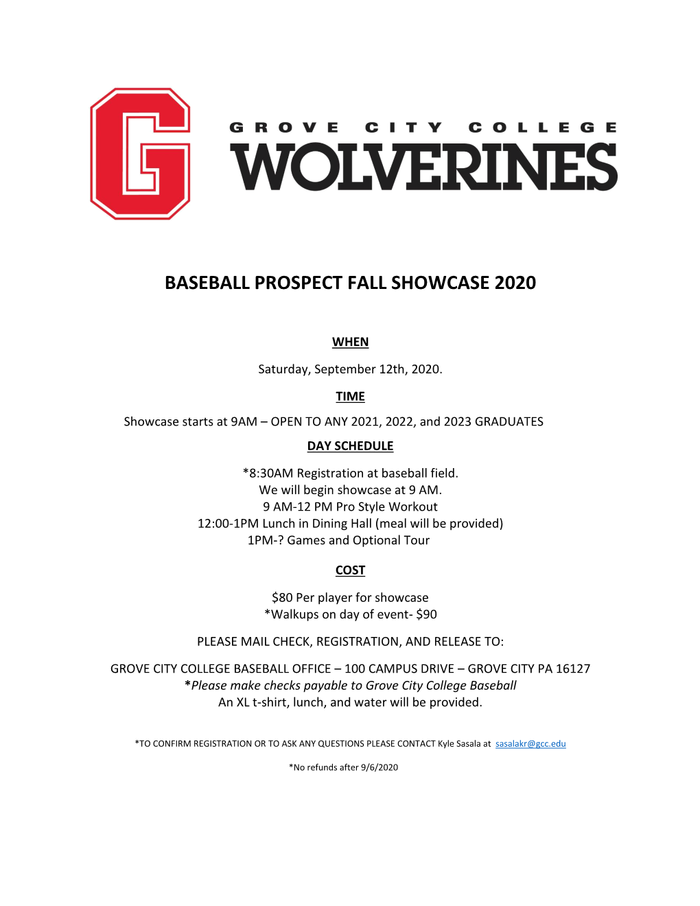 Baseball Prospect Fall Showcase 2020