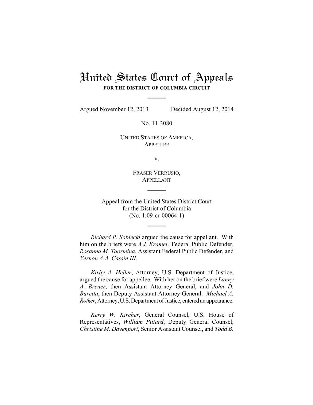 United States Court of Appeals for the DISTRICT of COLUMBIA CIRCUIT