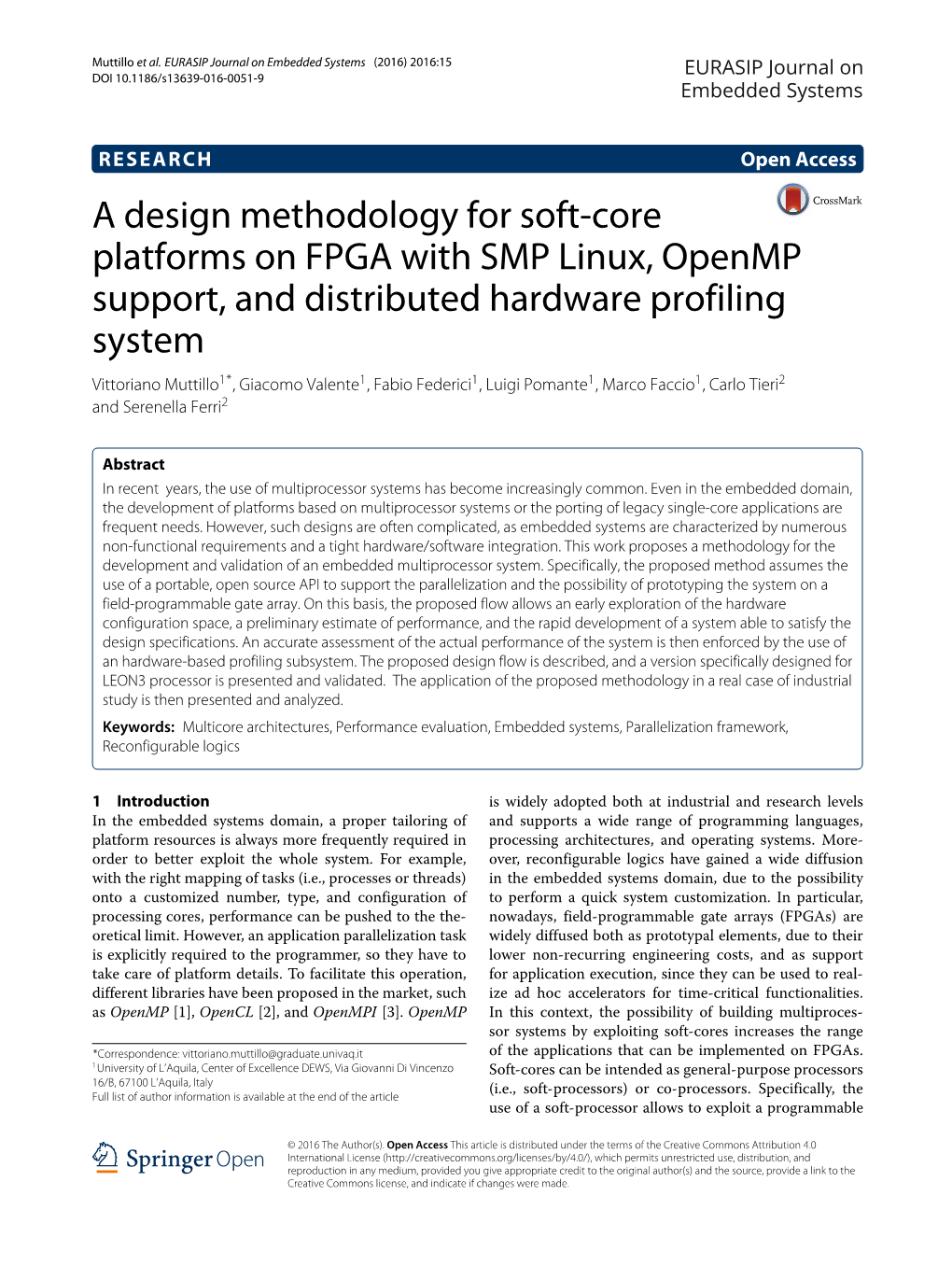 A Design Methodology for Soft-Core Platforms on FPGA with SMP Linux