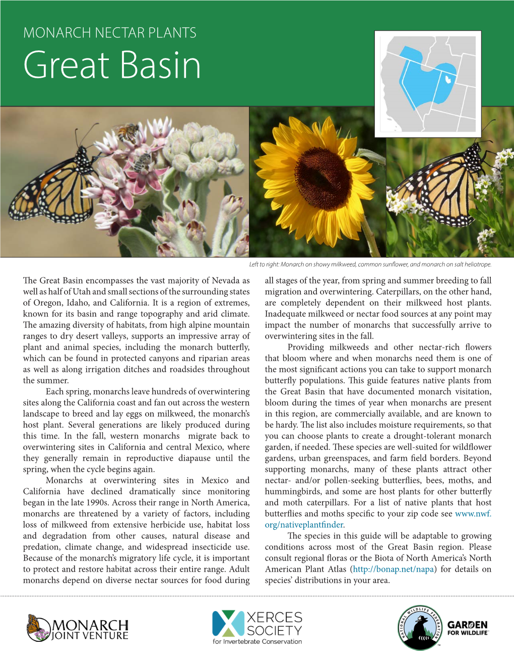 MONARCH NECTAR PLANTS Great Basin