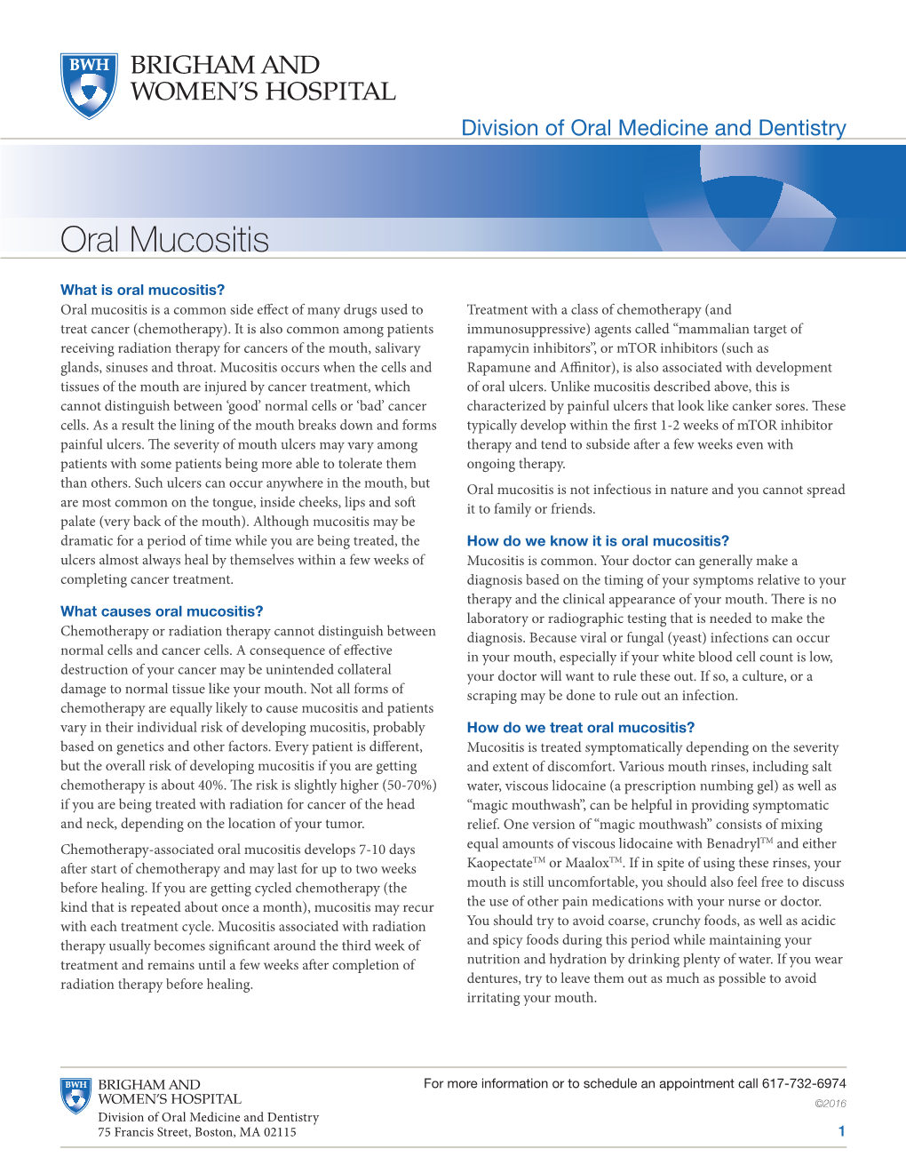 Oral Mucositis