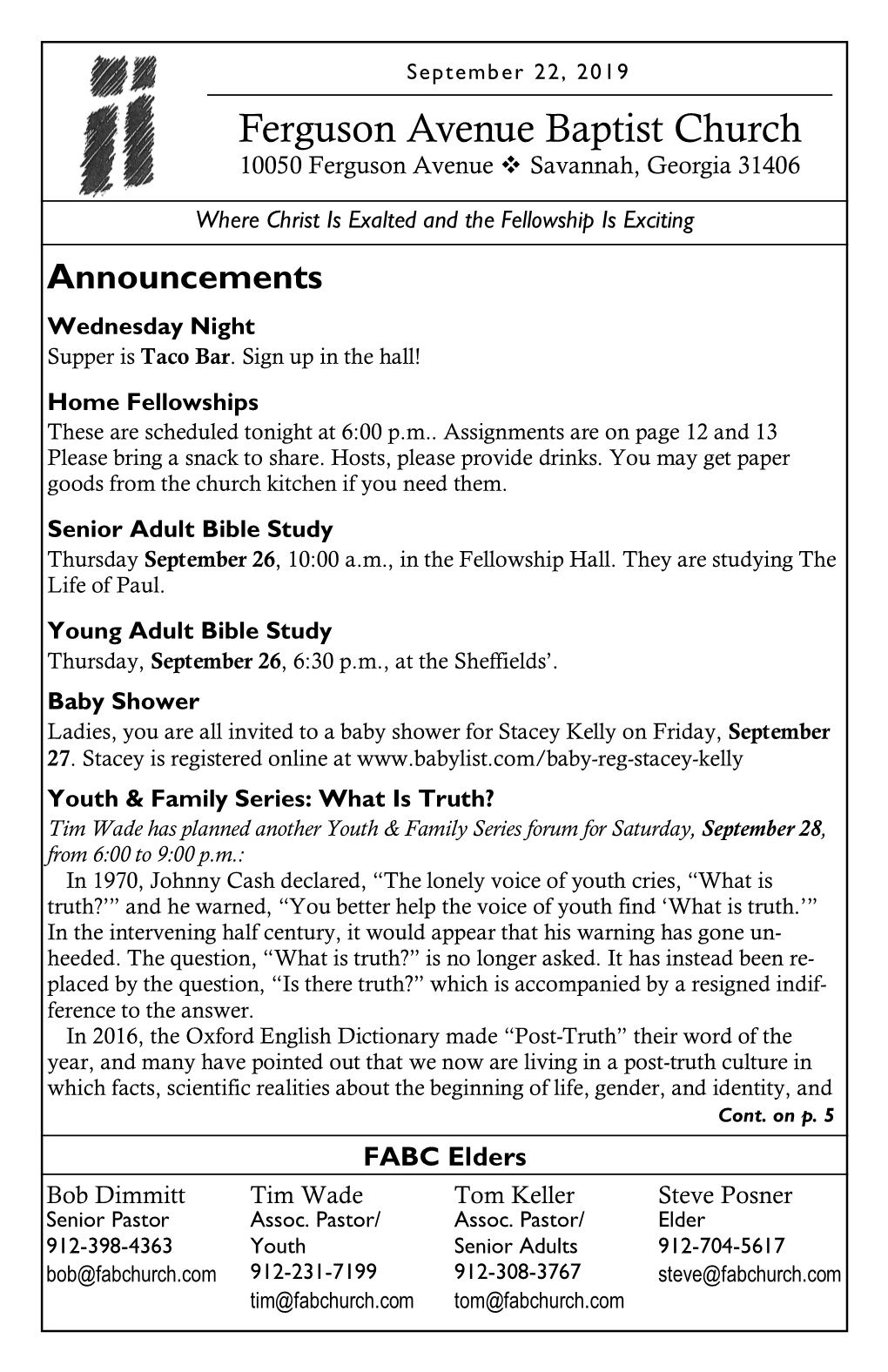 2019-09-22 Sunday Bulletin.Pub