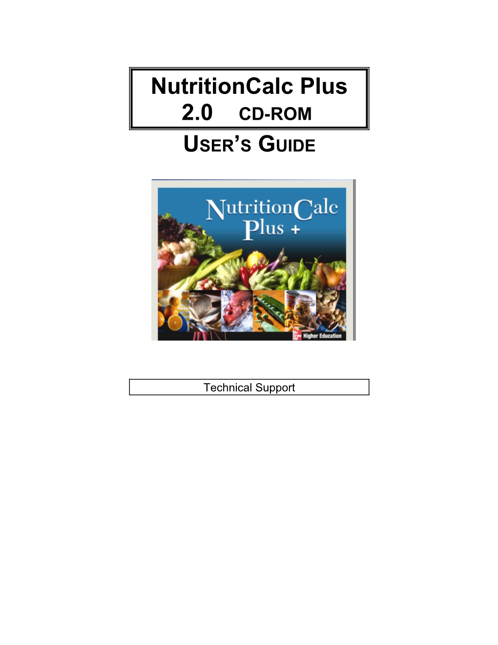 Nutritioncalc Plus 2.0 CD-ROM