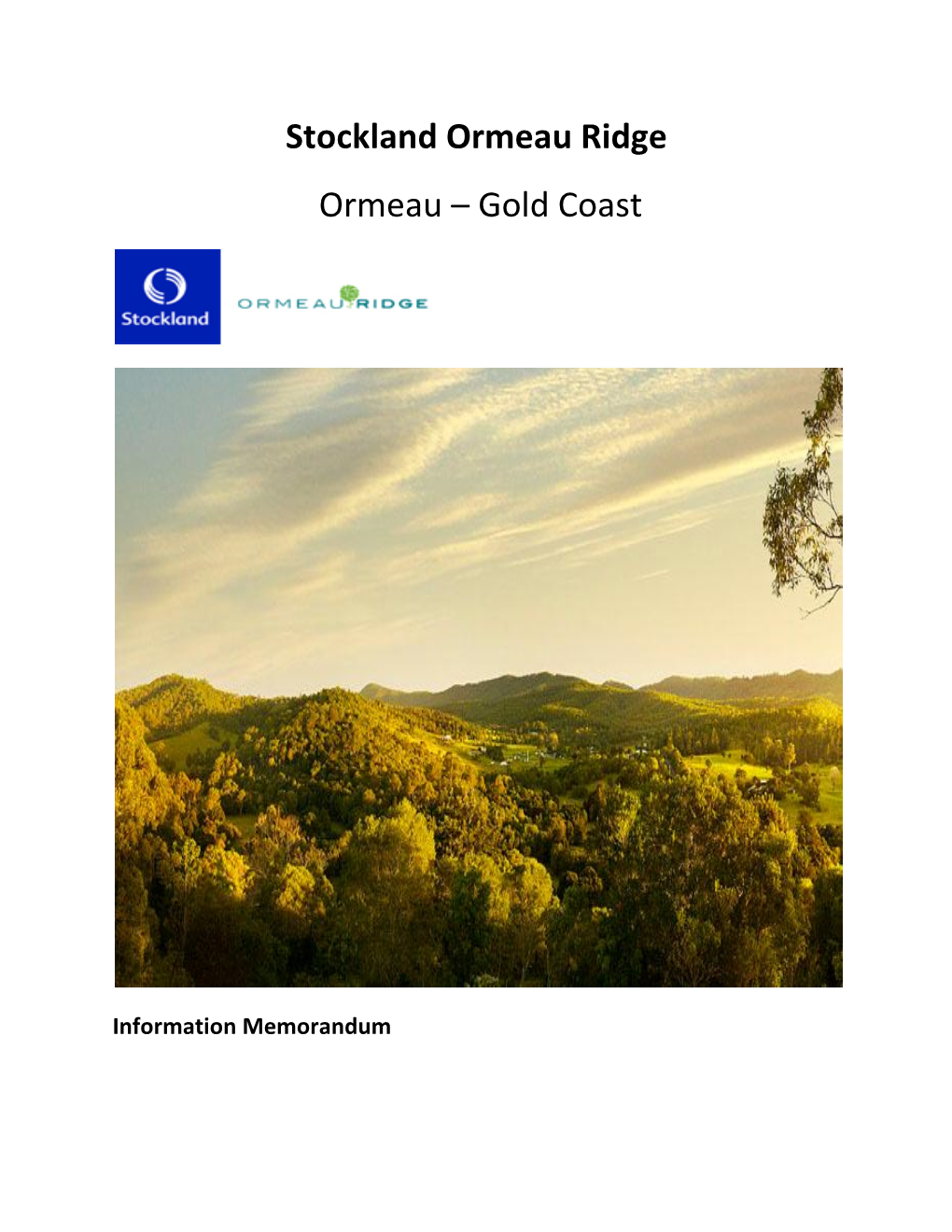 Stockland Ormeau Ridge Ormeau – Gold Coast