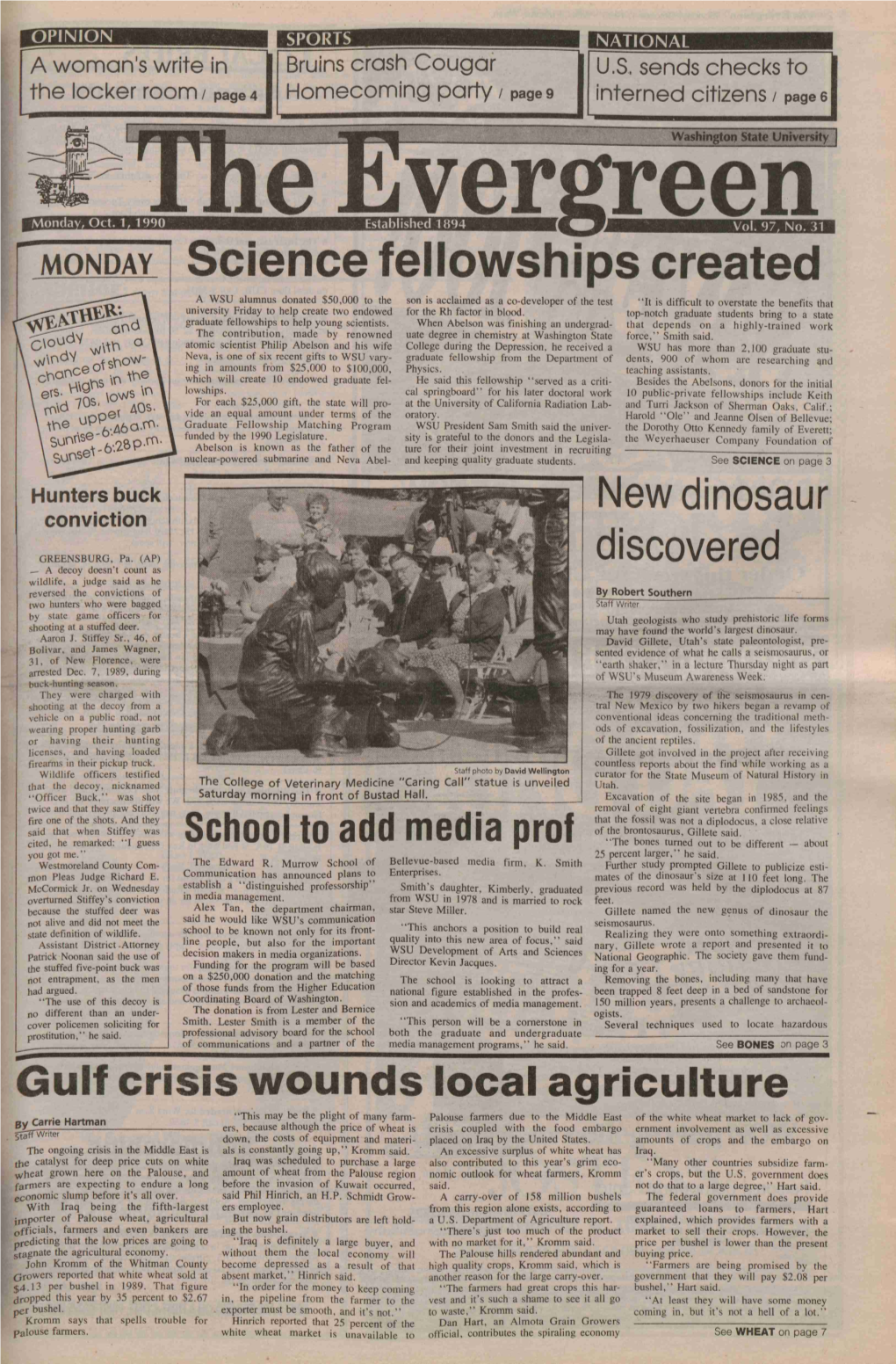 Science Fellowships Created