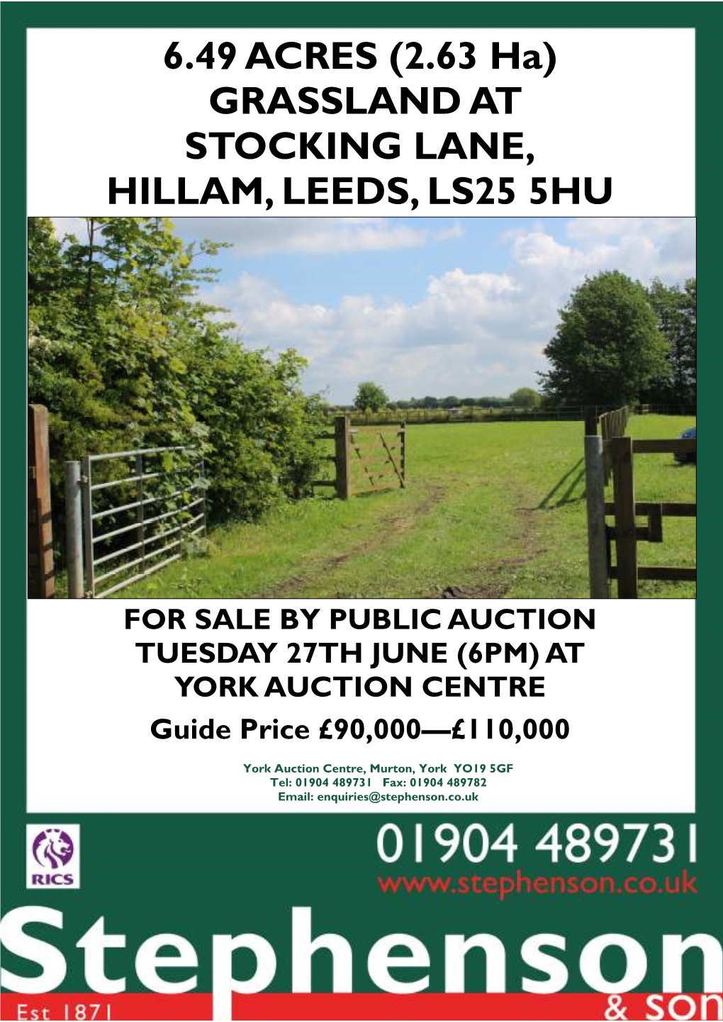 Land at Hillam S&S Particulars 17 06.02