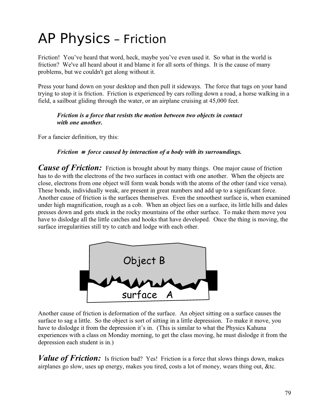 AP Physics Friction