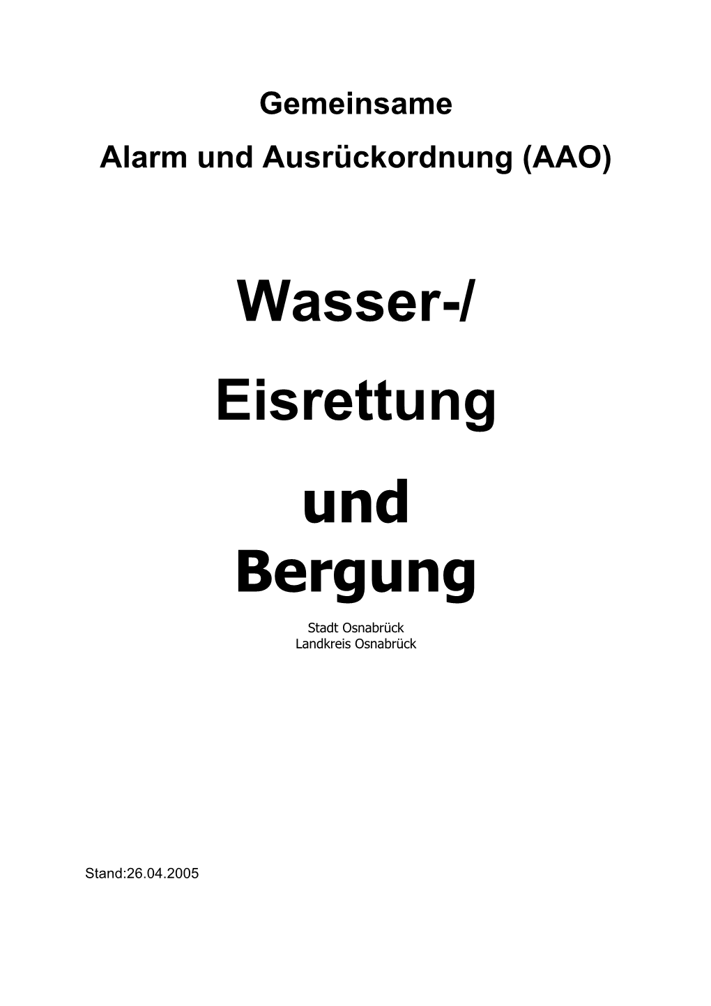 AAO Wasser Rettung Osnabrück