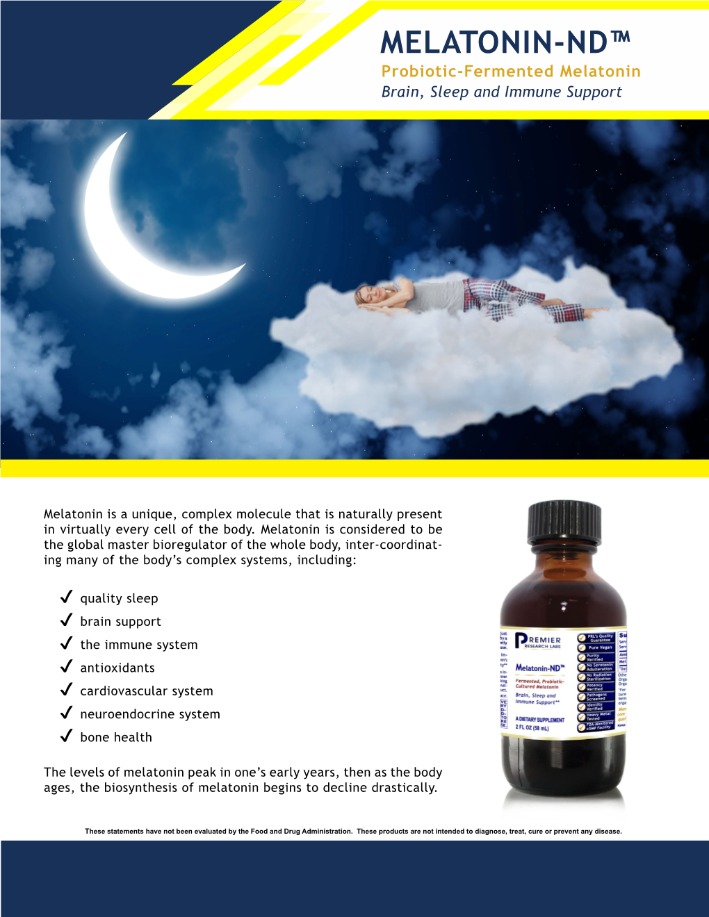 MELATONIN-ND™ Probiotic-Fermented Melatonin Brain, Sleep and Immune Support