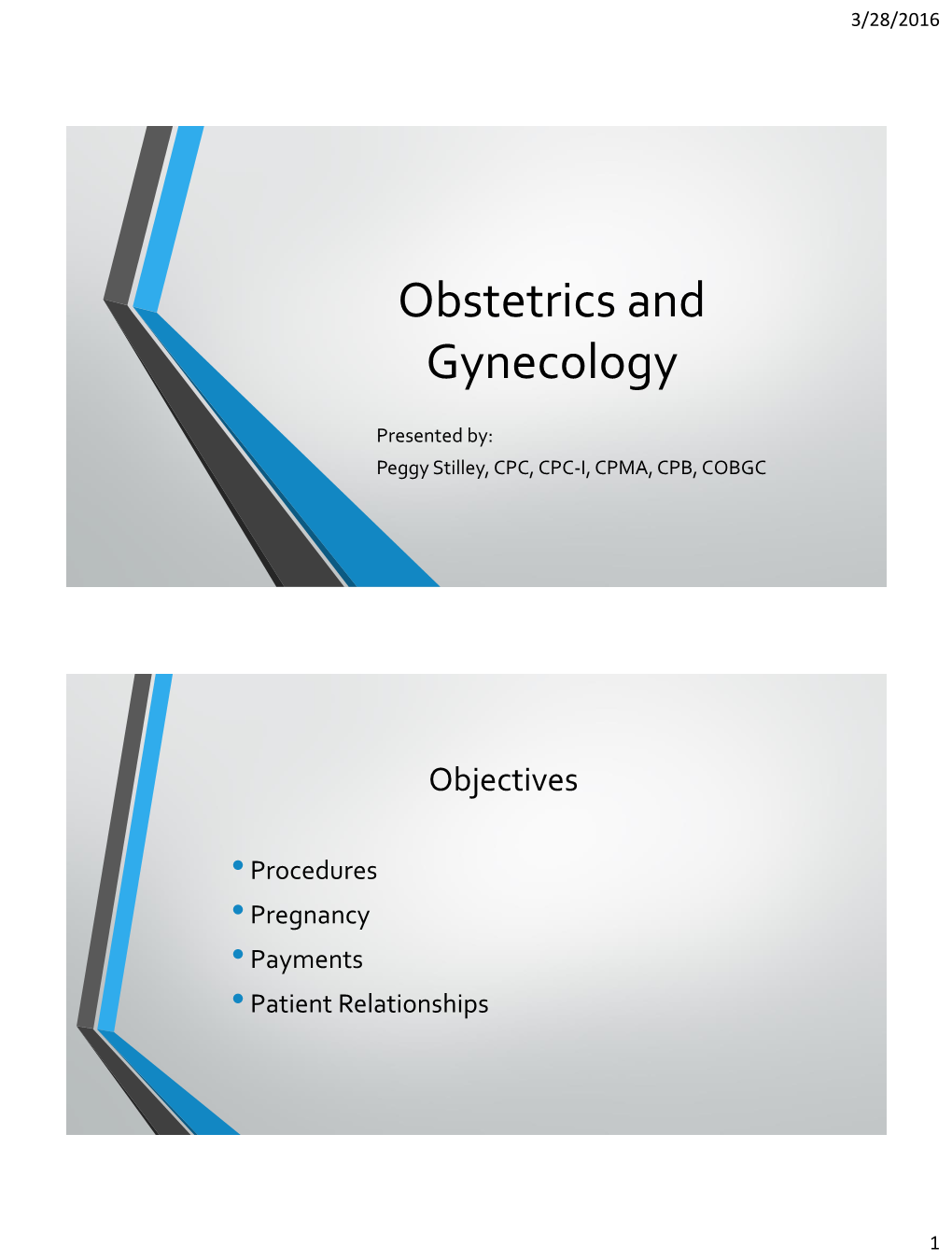 Obstetrics and Gyneclogy