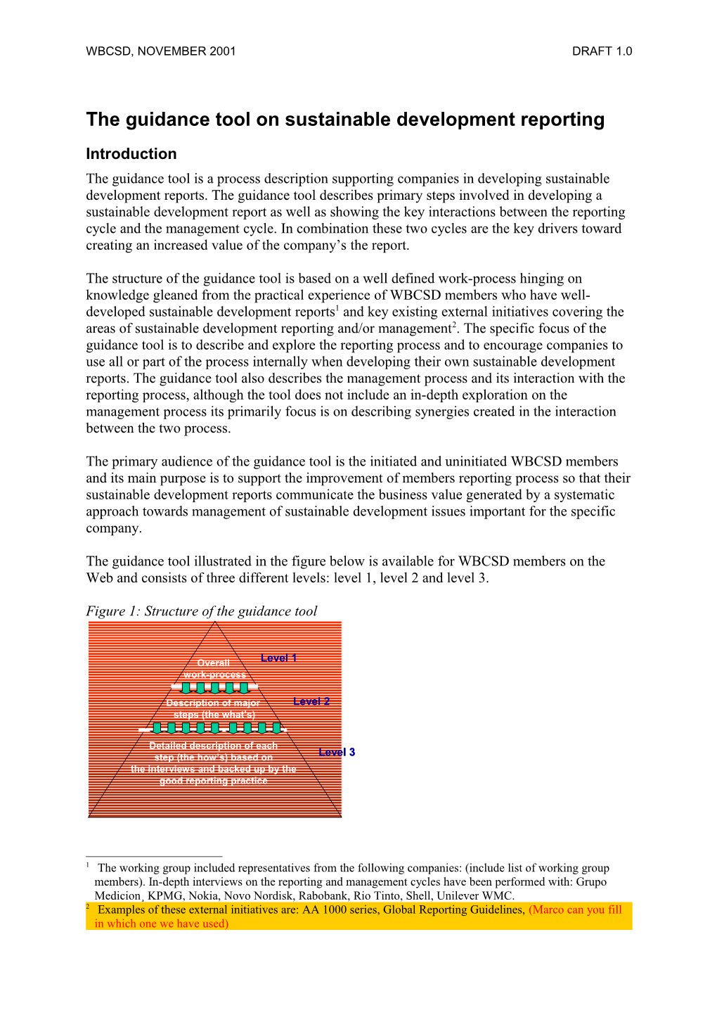 The Guidance Tool On Sustainable Development Reporting