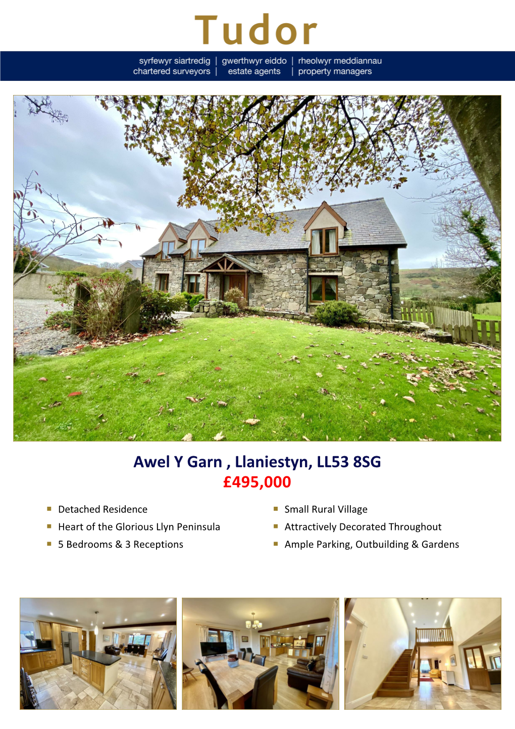 Awel Y Garn , Llaniestyn, LL53 8SG £495,000