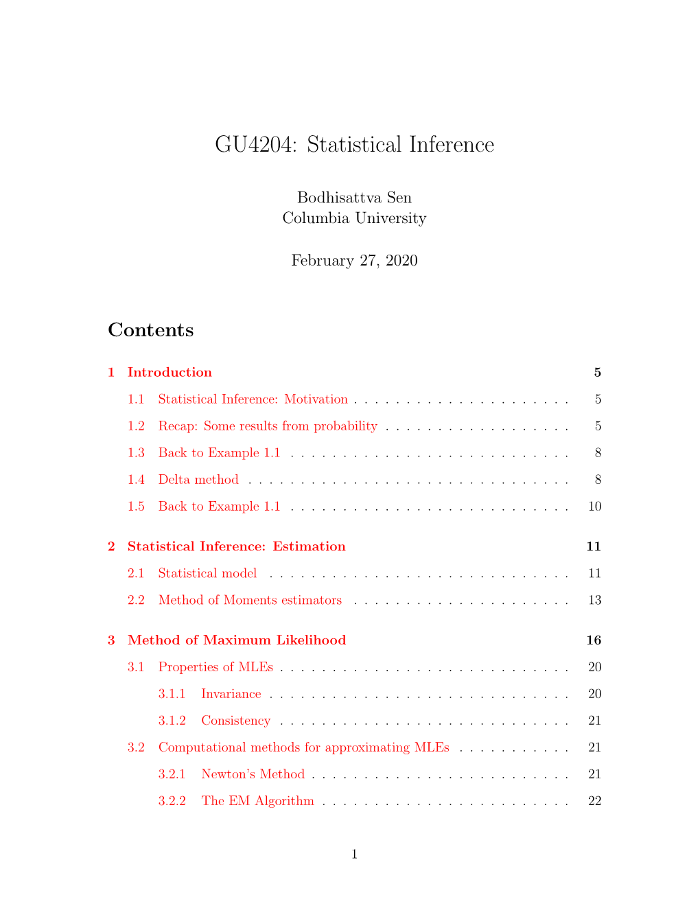 Statistical Inference