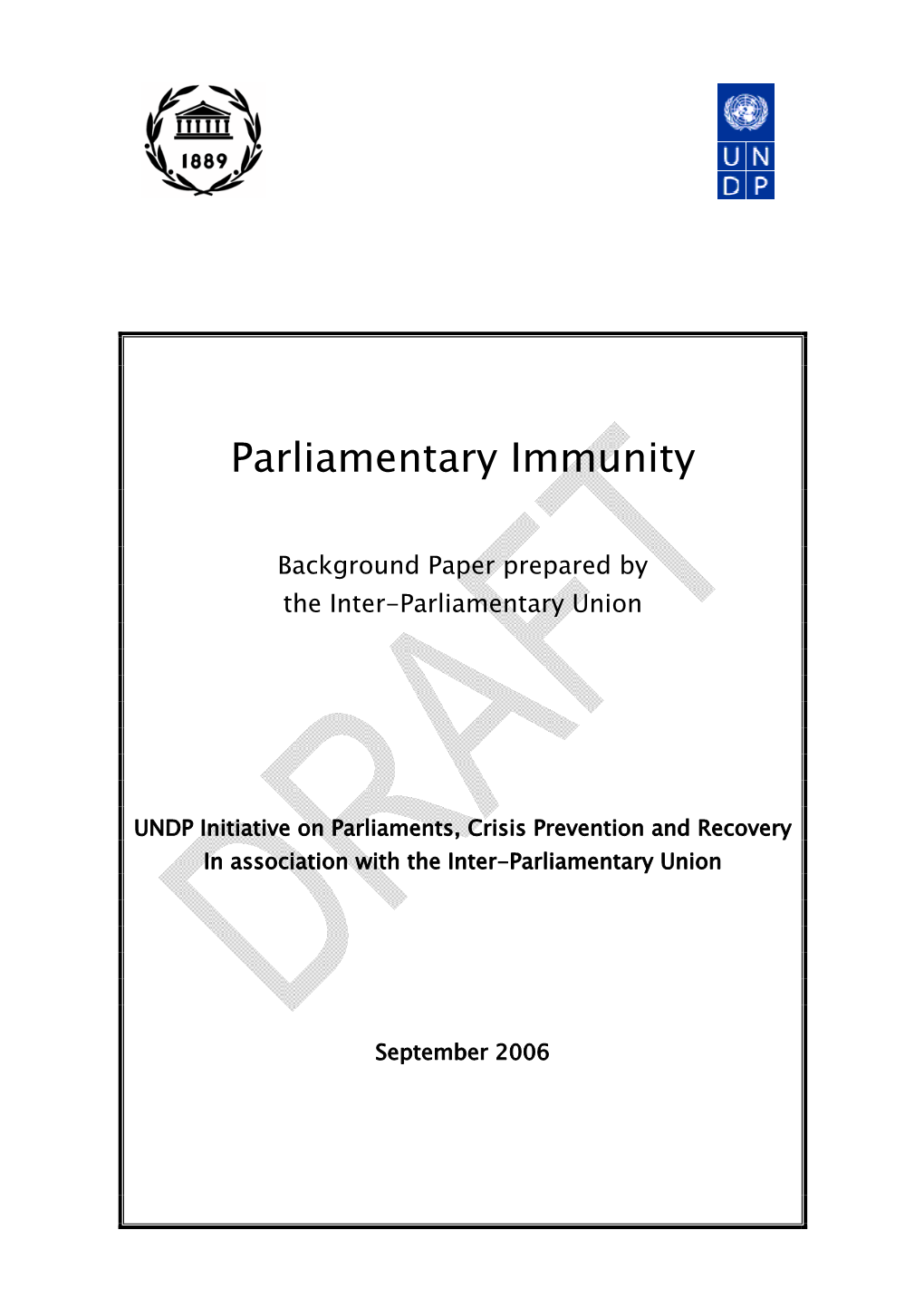 Parliamentary Immunity