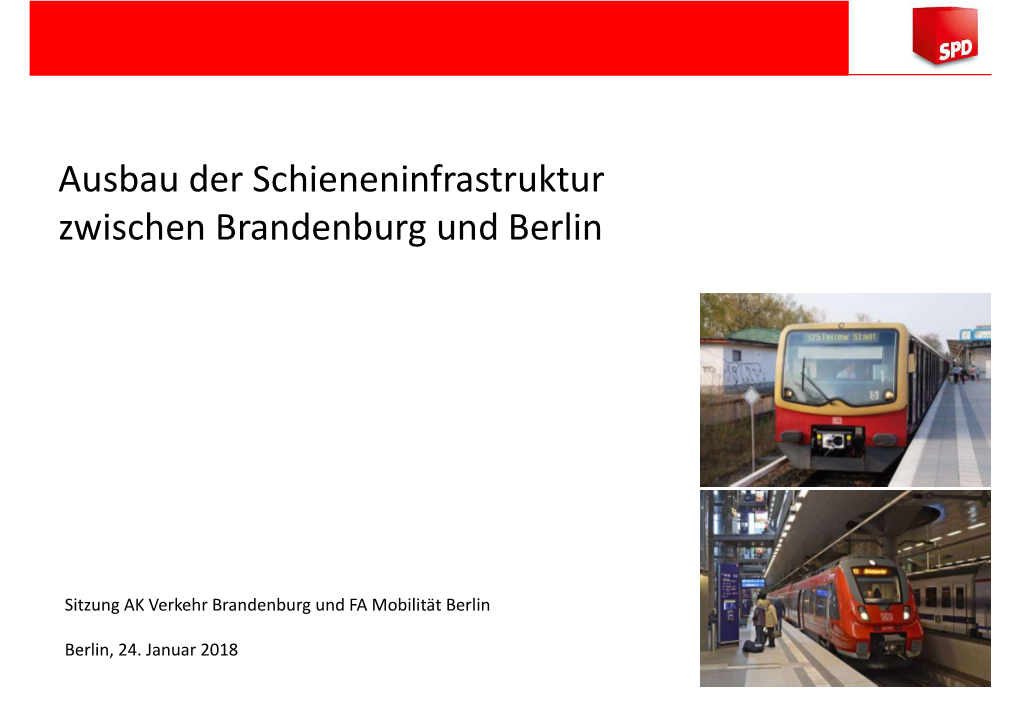 Ausbau Der Schieneninfrastruktur Zwischen Brandenburg Und Berlin