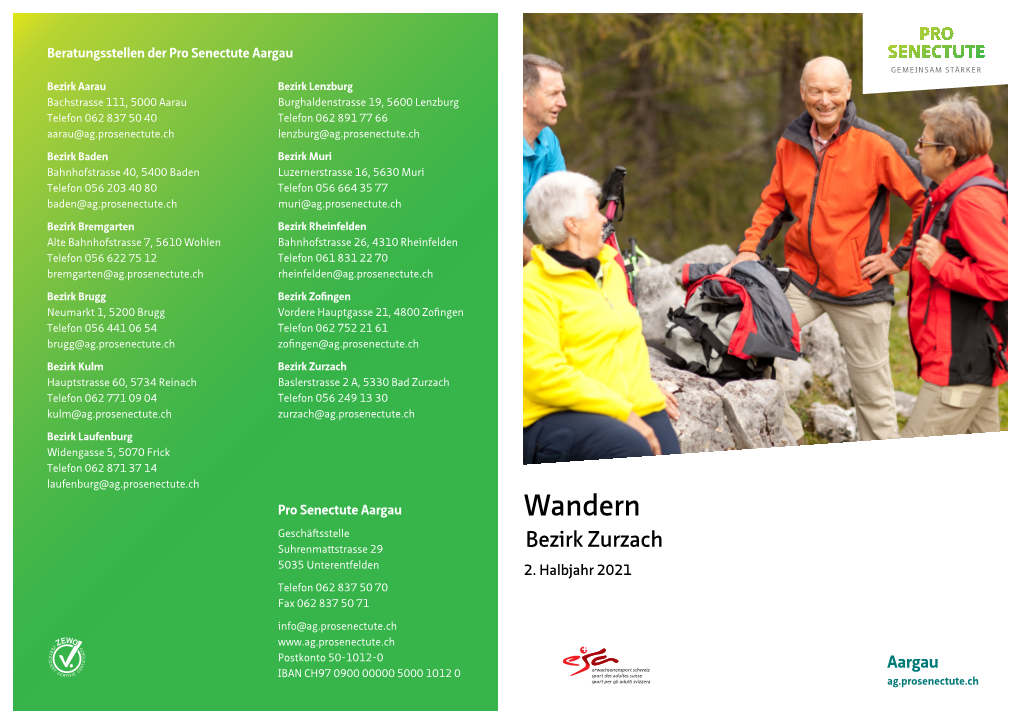 Wandergruppe Bezirk Zurzach 2. Halbjahr