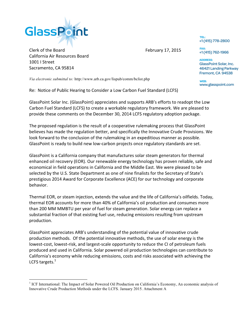 Glasspoint Comments LCFS Comment Letter 2-17-15 V1