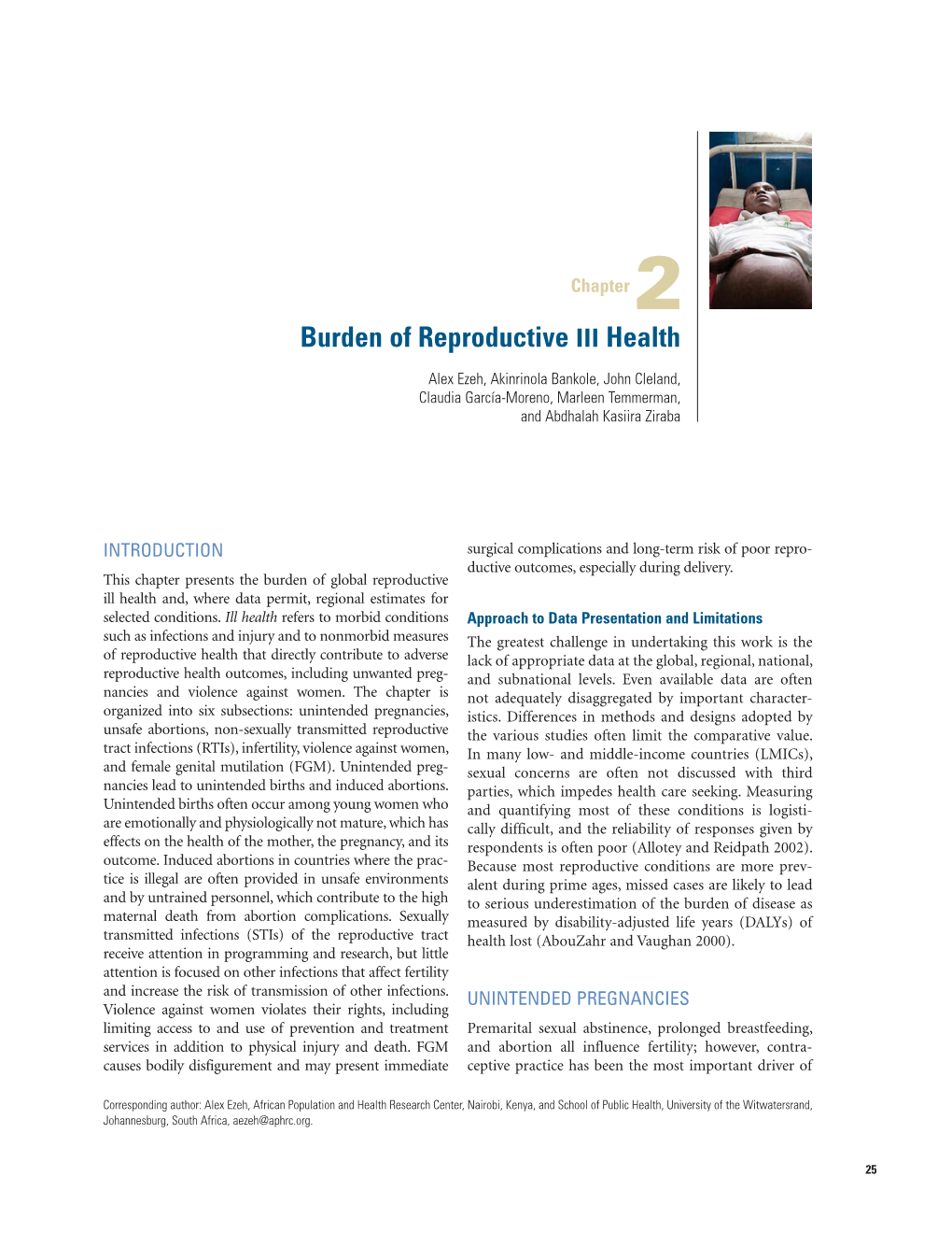 Burden of Reproductive Ill Health