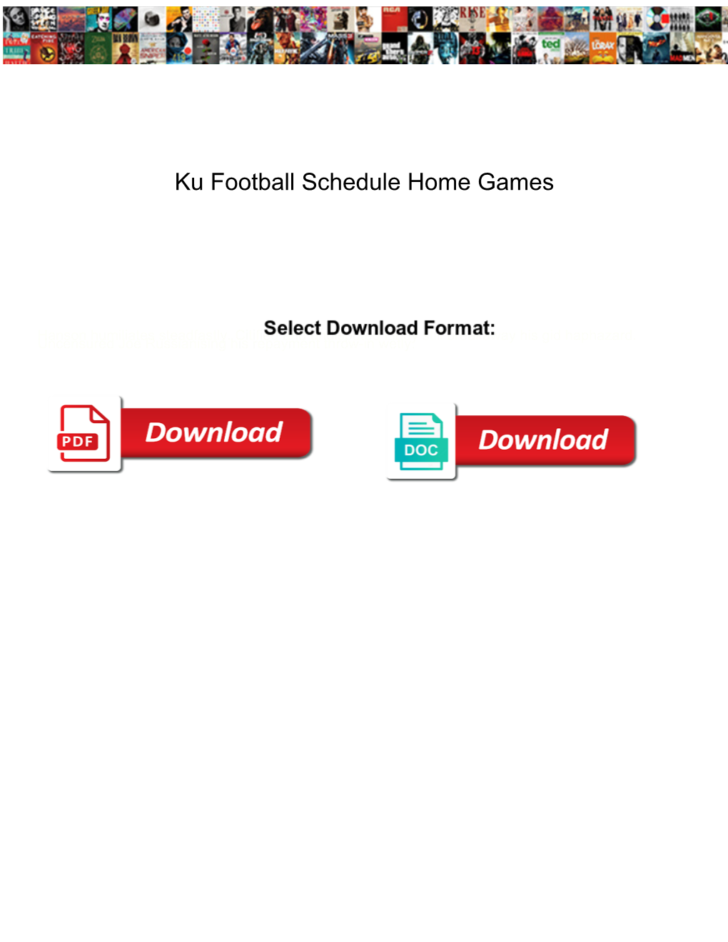 Ku Football Schedule Home Games