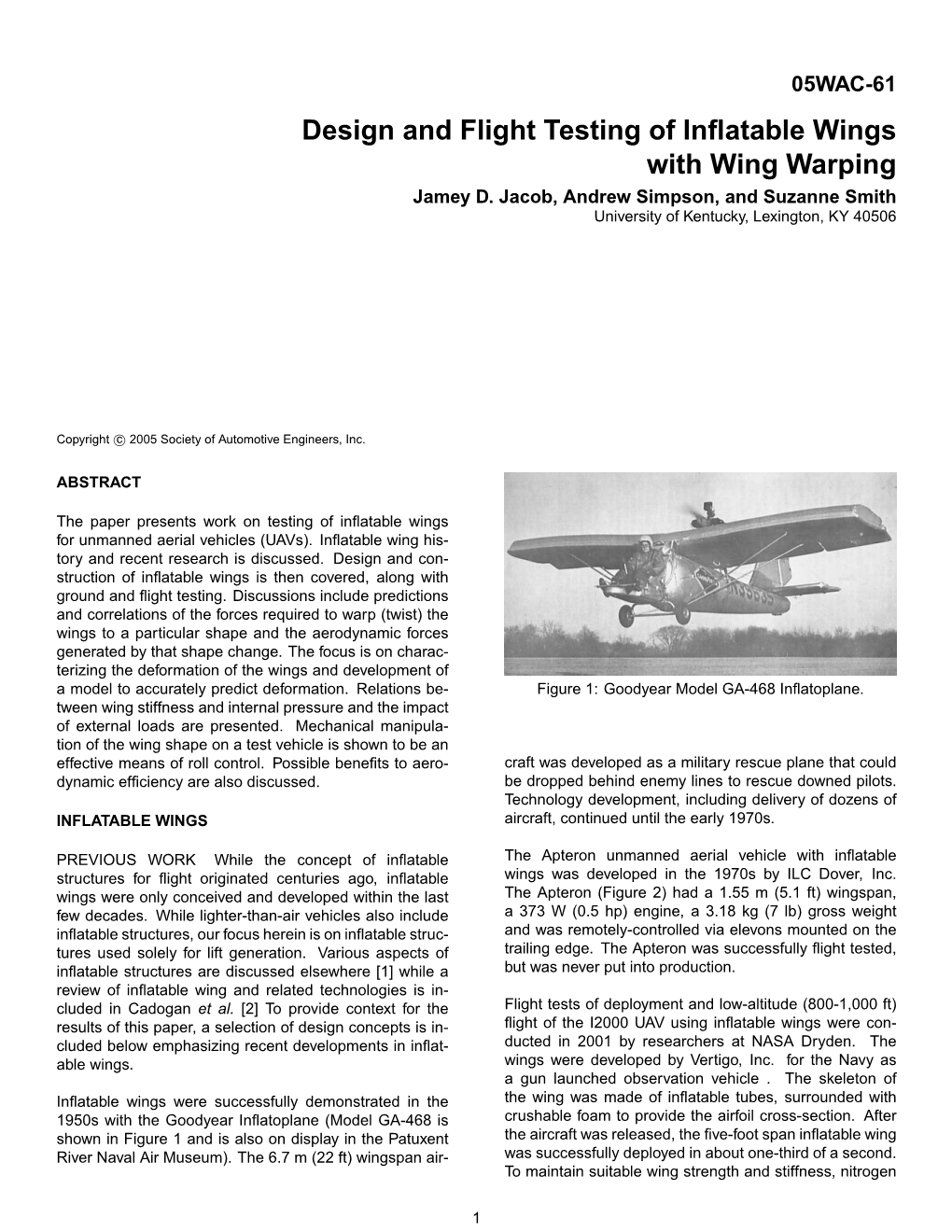 Design and Flight Testing of Inflatable Wings with Wing Warping