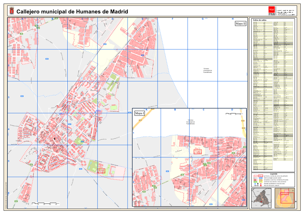 Callejero Municipal De Humanes De Madrid