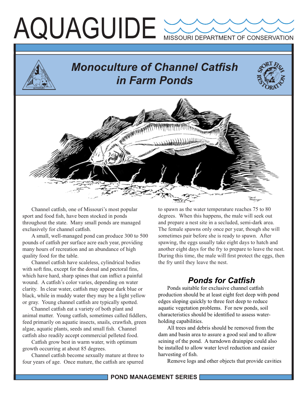 Monoculture of Channel Catfish in Farm Ponds