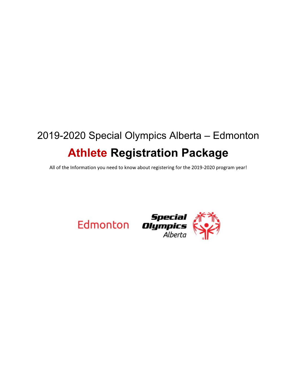 Athlete Registration Package