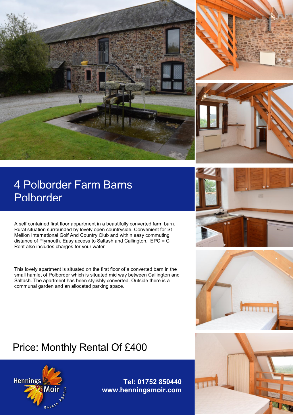 4 Polborder Farm Barns Polborder St Mellion ST MELLIONPL12 6RE