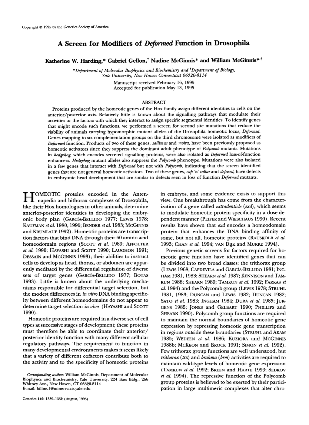 A Screen for Modifiers of Dejin-Med Function in Drosophila