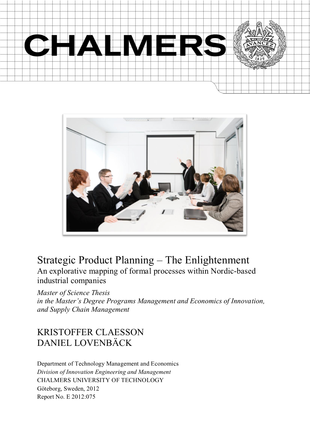Strategic Product Planning