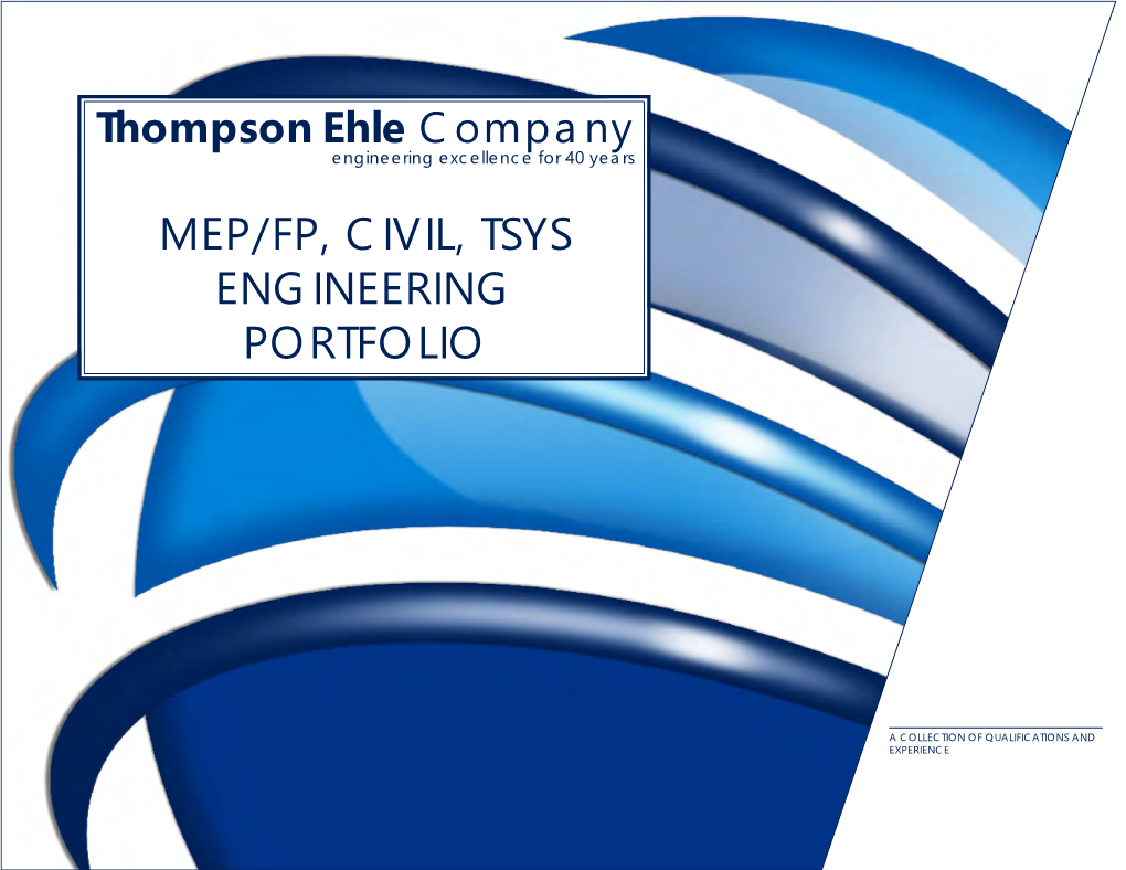 Mep/Fp, Civil, Tsys Engineering Portfolio