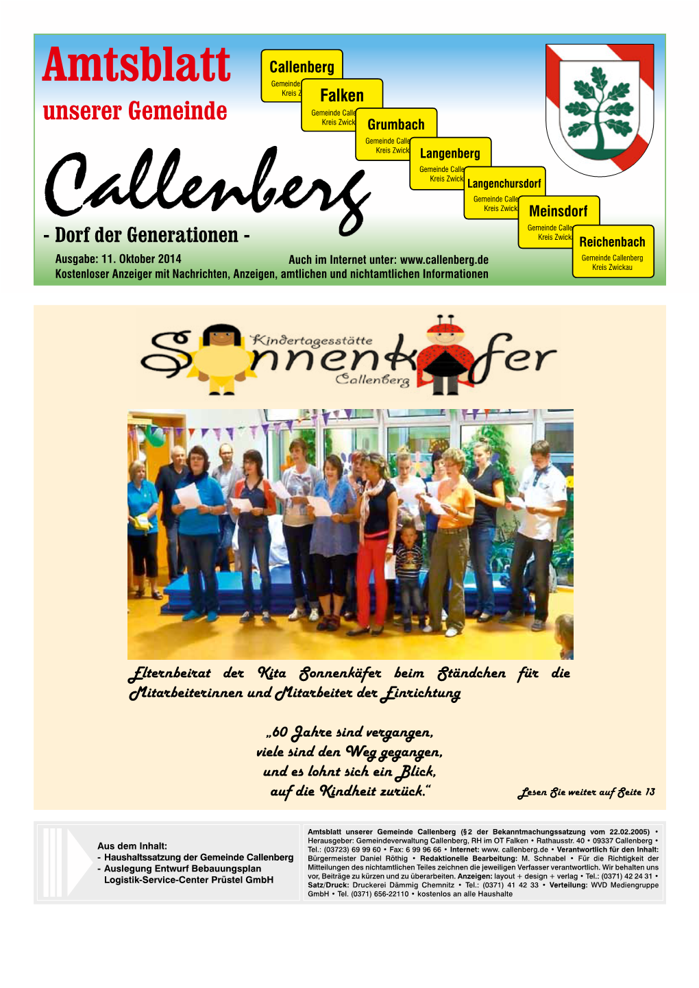 Amtsblatt Unserer Gemeinde Callenberg – 11